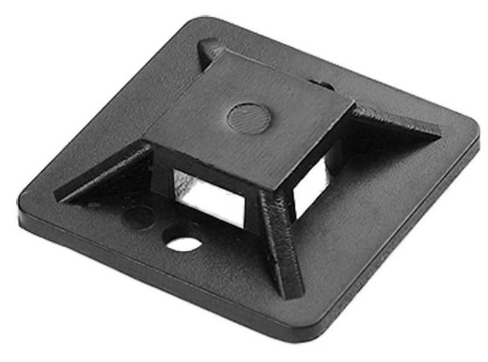 Enzo Orno Plakzadel voor kabelbundelband 30x30mm zwart zak(50) 4113486