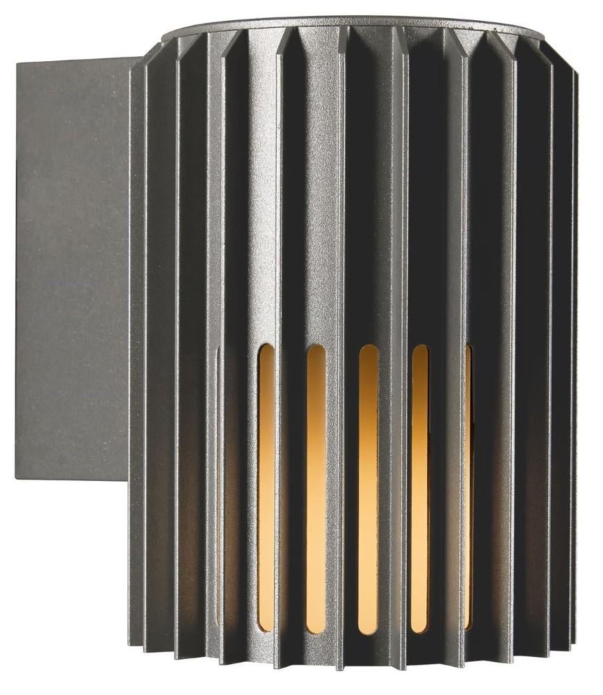 Enzo Nordlux Wandlamp Aludra rond E27 zilver antraciet IP54 4800941
