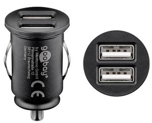 Enzo Goobay USB autolader dubbel 12V-24V 2 4A 9540127