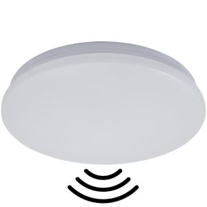 Plafondlamp LED ''illumi'' - Plafonniere 12W - Led lamp 960lm - Binnenlamp Ø26cm - Ronde lamp 3000K, Warm Wit - Met bewegingssensor