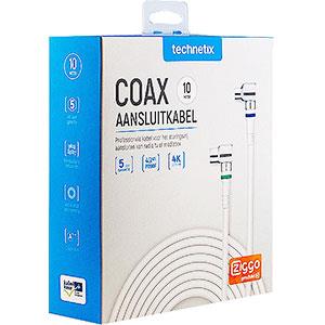 Enzo Technetics Coax aansluitkabel 10m compleet haakse plug - 2075040