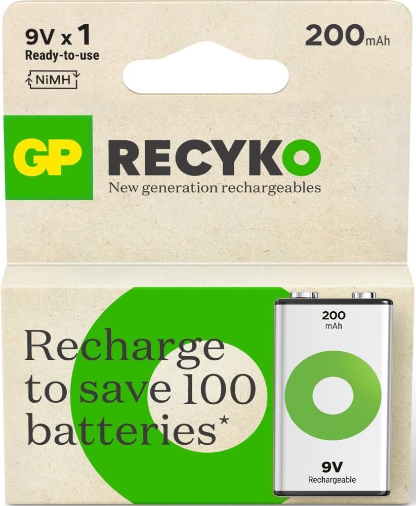 GP NiMH oplaadbare batterij E 9V 200mA blister(1) - 3311480