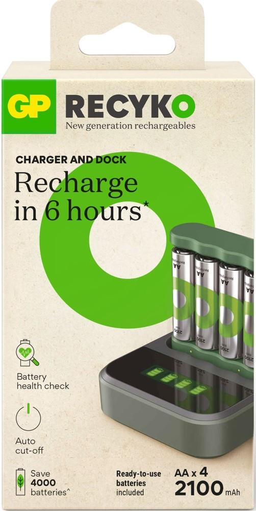 GP Batterijlader USB 6H met 4x2100mA AA batterij + Dock - 3503069