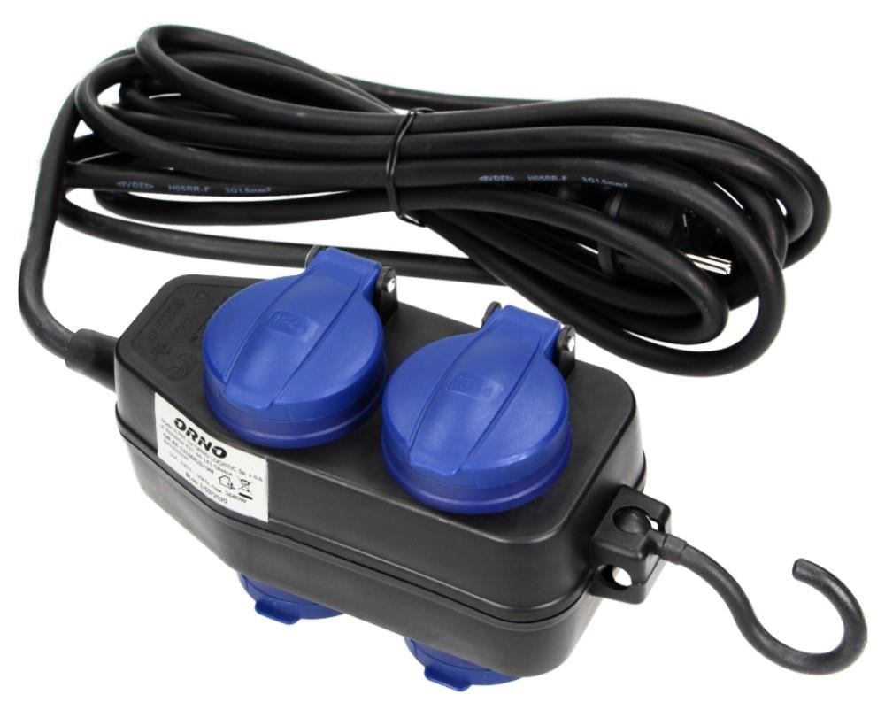 Enzo Orno Hangkoppeling zwart IP44 H05 3x1 5qmm 10m 4V met klep 6871981