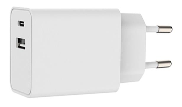 Enzo USB + USB-C snellader 15W wit 9540156