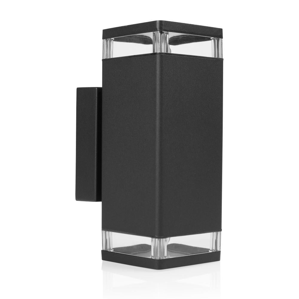 Enzo Wandlamp | Zwart | Vierkant | 2 x GU10 IP44 | Smartwares OOL-50019 - A5019010