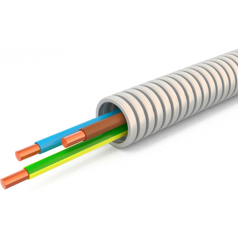 Enzo Installatiebuis flexibel 5 8 (16mm) bedraad grijs 100m 1275800