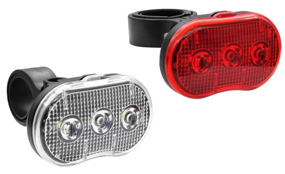Enzo LED fietslampset | 2 delig rood/wit | met reflector - 5700339