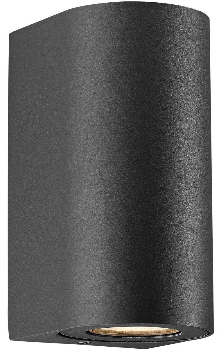 Enzo Nordlux Wandlamp Canto Maxi2 rond 2x GU10 zwart IP44 4800952