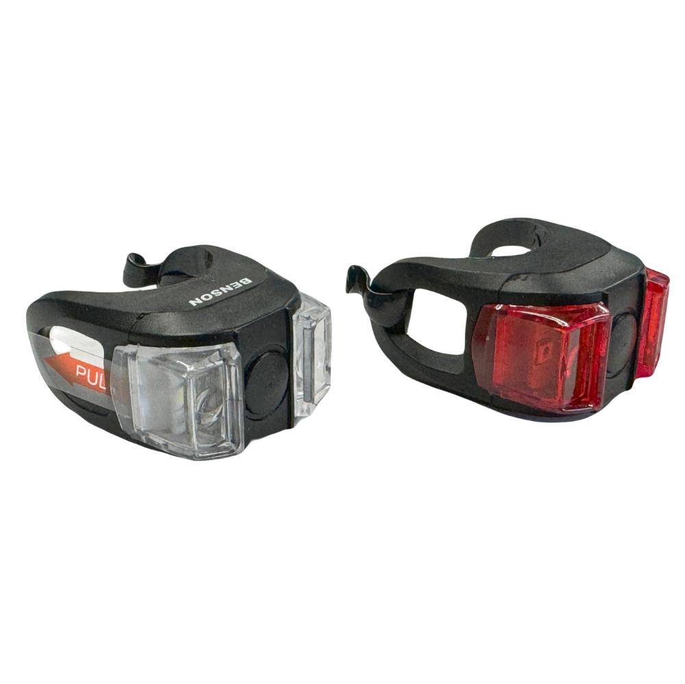 Enzo Benson LED fietslampset 2 delig silicone rood wit 5700338