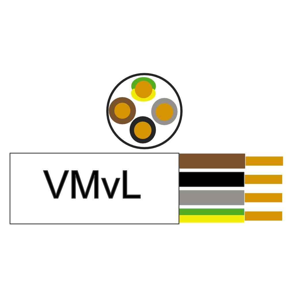 Enzo Kabel VMVL rond 4x1,00 qmm wit - 1227530