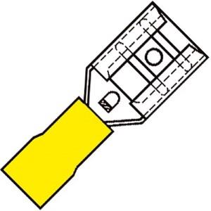 Enzo Kabelschoen vlaksteker female geel 6.3x0.8mm - 4433620