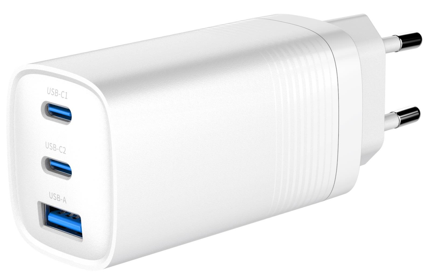 Gembird USB + 2x USB-C snellader | 65W | wit - 9540153