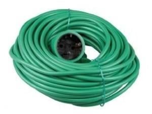 Verlengsnoer PVC groen 2x1qmm 20m - 1167052