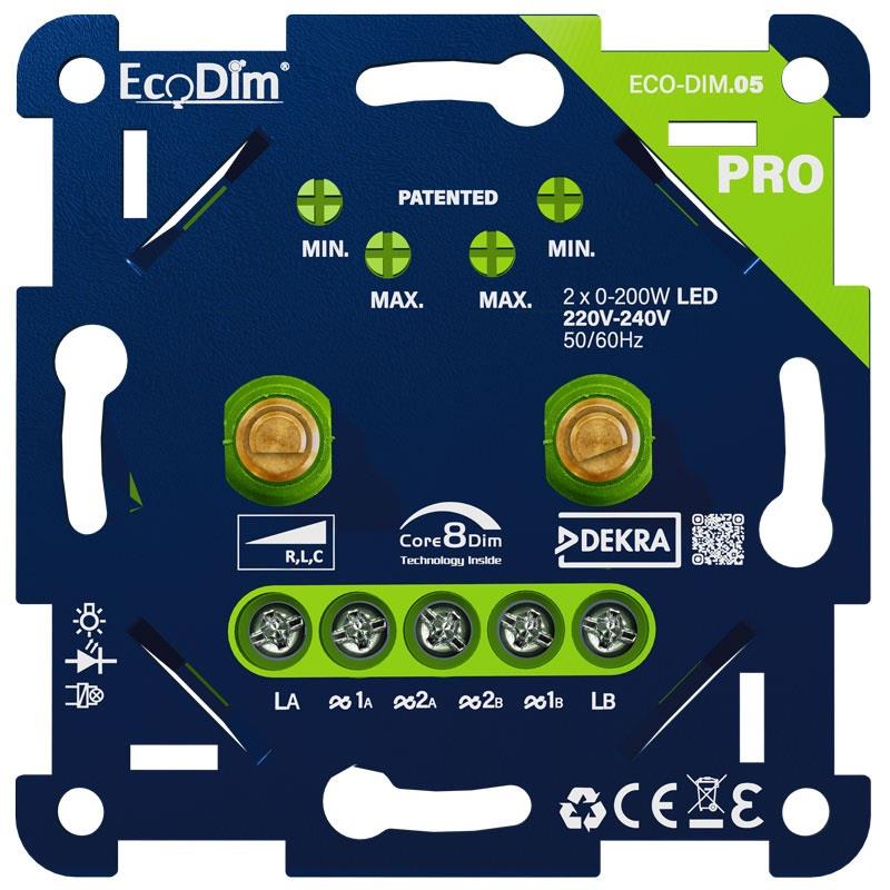 Enzo LED dimmer DUO | 2-100W EcoDim PRO | universeel - 4355520