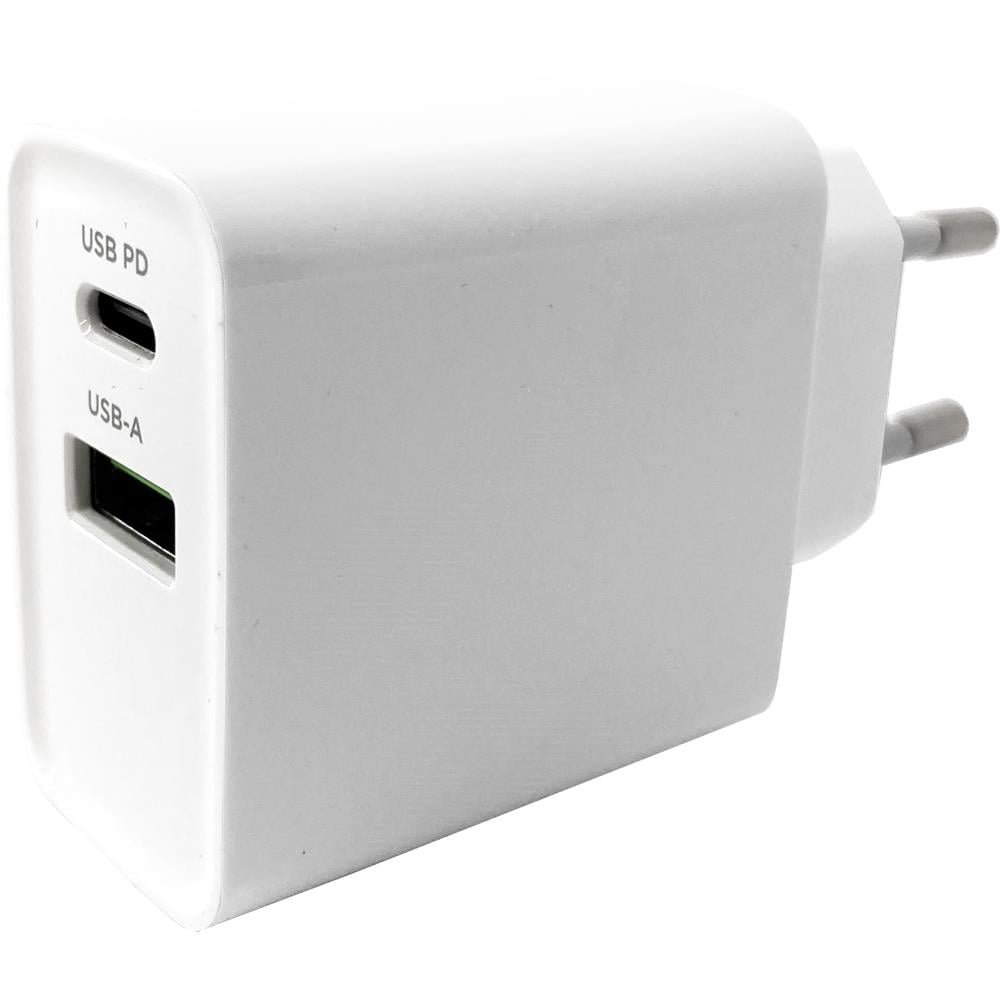 Gembird USB + USB-C snellader | 20W | wit - 9540151