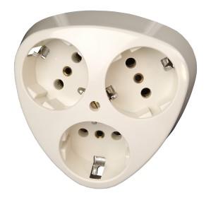 Enzo Wandcontactdoos RA inbouw 3-voudig 4677040