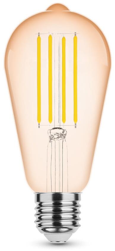 Enzo Modee LED ST64 E27 4-28W 1800K filament amber dimbaar LED7470