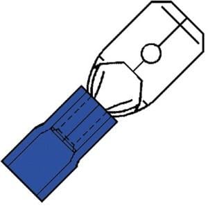 Enzo Kabelschoen vlaksteker male blauw 6.3x0.8mm - 4433310