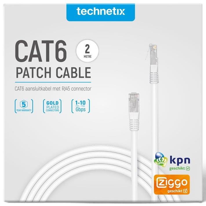 Enzo Technetix Patchkabel UTP CAT6 2m wit 2077000