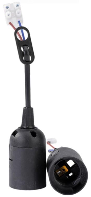 Enzo Thorgeon Lamphouder E27 zwart Verhuisfitting 6042641