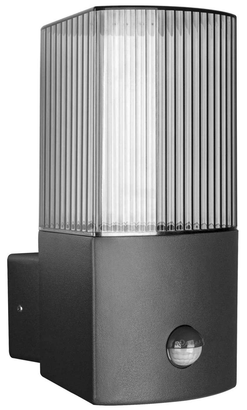 Enzo Wandlamp | E27 | met sensor | gebogen | antraciet IP54 - 5087110