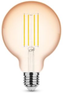 Modee LED Globe G95 E27 4-28W 1800K filament amber dimbaar - LED7480