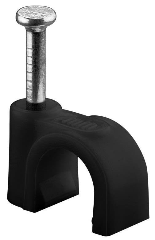 Enzo Goobay Kabelclip 7mm rond zwart box(100) 4113232