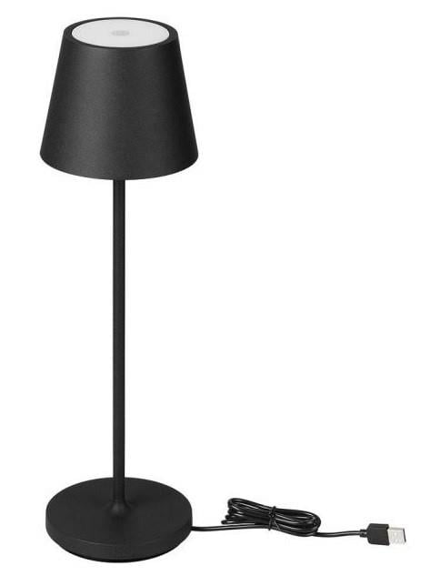 Enzo Oplaadbare LED Tafellamp 1 5W 3000K touch dimbaar zwart 5098100