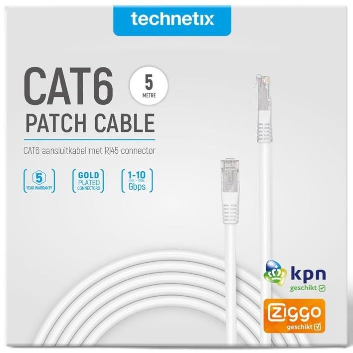 Enzo Technetix Patchkabel UTP CAT6 5m wit 2077010