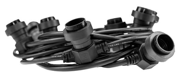 Enzo Prikkabelset | 50m | met 50 E27 fittingen | Koppelbaar - 1253806