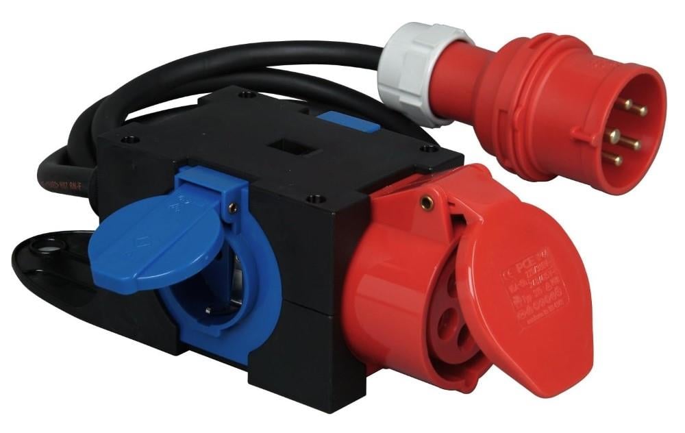Enzo Kopp CEE verdeelblok 5P 16A 400V naar 1xCEE + 2xWCD 6316155