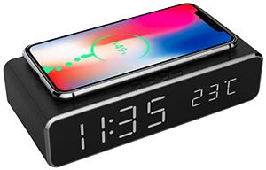 Enzo Gembird Digitale wekker met draadloze laadfunctie voor smartphone 8140250