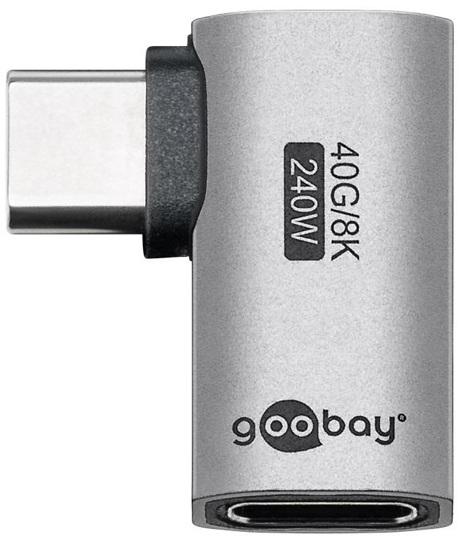 Goobay USB-C adapter | male/female | horizontaal | 90 graden adapter - 9550432