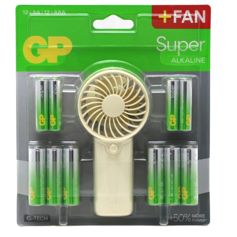 GP Super Alkaline batterij 24 pack + Batterijventilator - A3503500