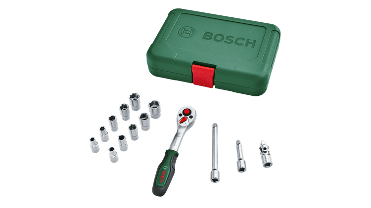 Bosch Groen Ratelset 1/4" | 15-delig - 1600A03EG1
