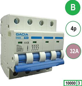 Enzo Gacia Installatieautomaat 32A. B kar 4p GACIA - 4517826