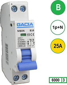 Enzo Gacia Installatieautomaat 25A B kar 2p GACIA - 4517814
