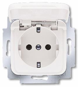 Bush Jaeger Stopcontact RA enkel wit Busch J. m klapdeksel 4691825