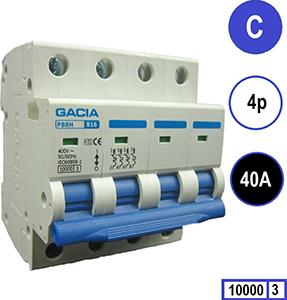Enzo Gacia Installatieautomaat 63A. B kar 4p GACIA - 4517830