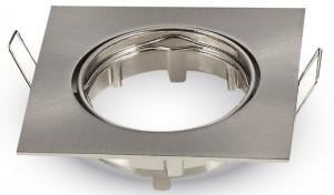 V-Tac Inbouw spot verstelbaar 50mm vierkant geschuurd staal - 5013328