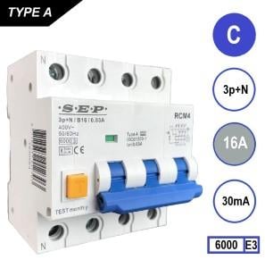 Enzo Aardlekautomaat 16A C kar 30mA 4p SEP 4518117