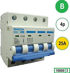 Enzo Gacia Installatieautomaat 25A. B kar 4p GACIA - 4517824