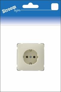 Stroomlijn Inbouw stopcontact RA PEHA enkel creme - 6602014
