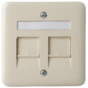 Peha Afdekraam Catv ISDN dubbel creme recht - 4602074
