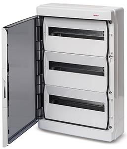 Groepenkast leeg 3 rij met deur + dinrail IP65 - 4517696