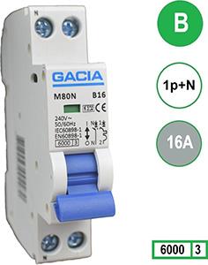 Enzo Gacia Installatieautomaat 16A. B kar 2p GACIA - 4517810