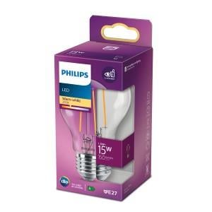 Philips LED GLS E27 1 5-15W 2700K filament helder blister 5102491