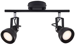 Nordlux Opbouw spot 2x GU10 Aslak zwart verstelbaar - 4800460