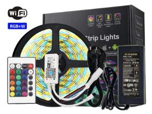 Enzo LED strip flex SET 5m 5050 12V IP65 RGBW WiFi compleet LED1091